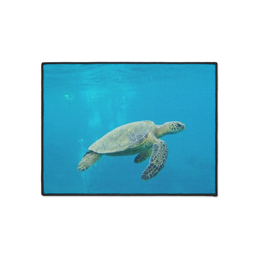 Ocean Turtle Heavy Duty Floor Mat | Indoor/Outdoor Use, Kitchen, Bathroom, Entryway, Beach Decor, Eco-Friendly